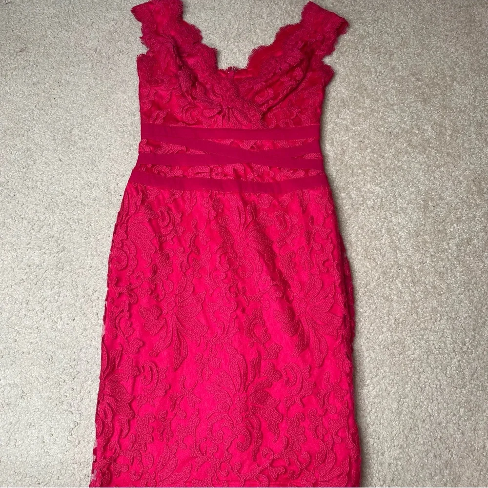 Tadashi Shoji Red Lace Dress - Picture 2 of 4